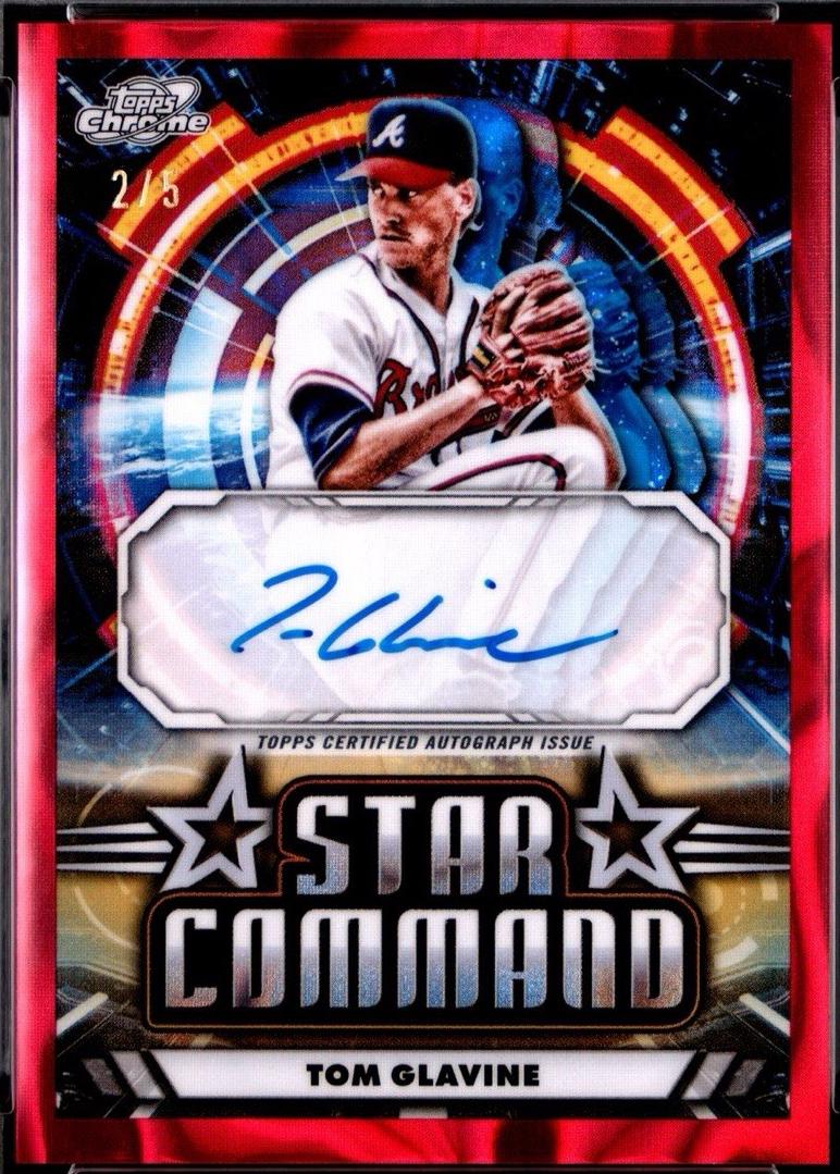 Tom Glavine [Red Flare Refractor] #SCA-TG