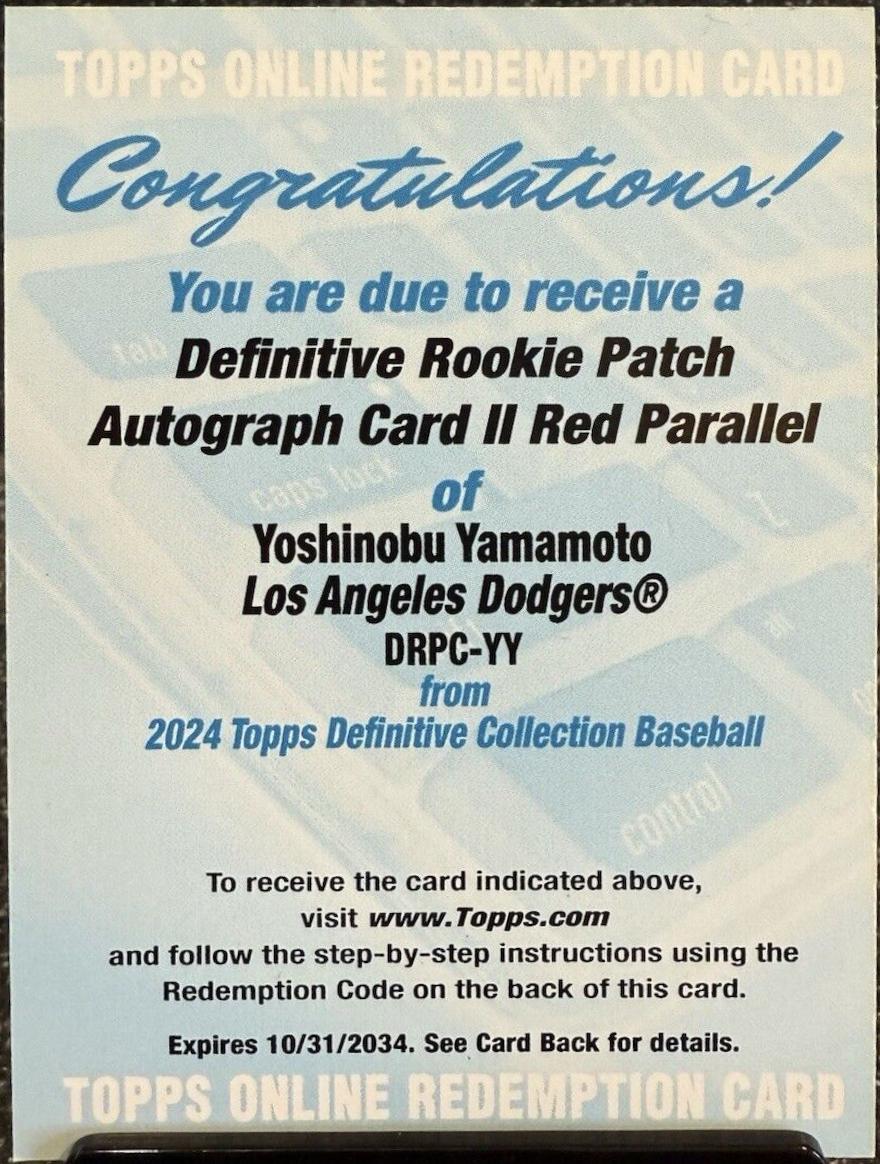 Yoshinobu Yamamoto [Red] #DRPC-YY