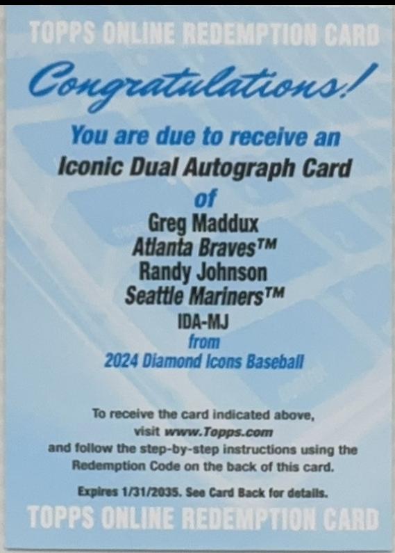 Randy Johnson / Greg Maddux #IDA-MJ