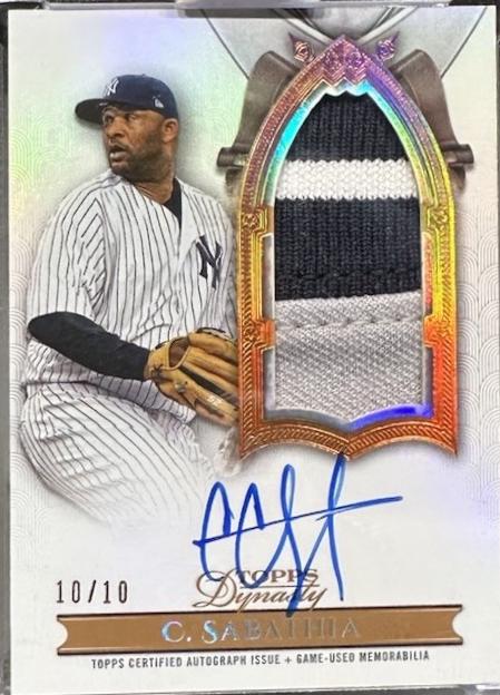 CC Sabathia [Gold Autograph Patch Vertical] #DAPB-CSA1