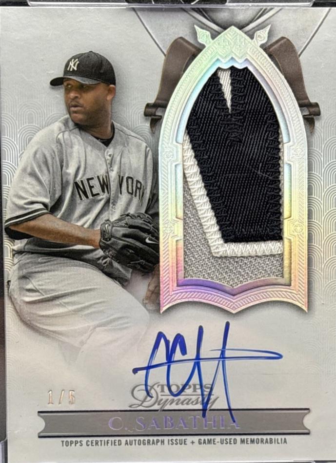CC Sabathia [Silver Autograph Patch Vertical] #DAPB-CSA2