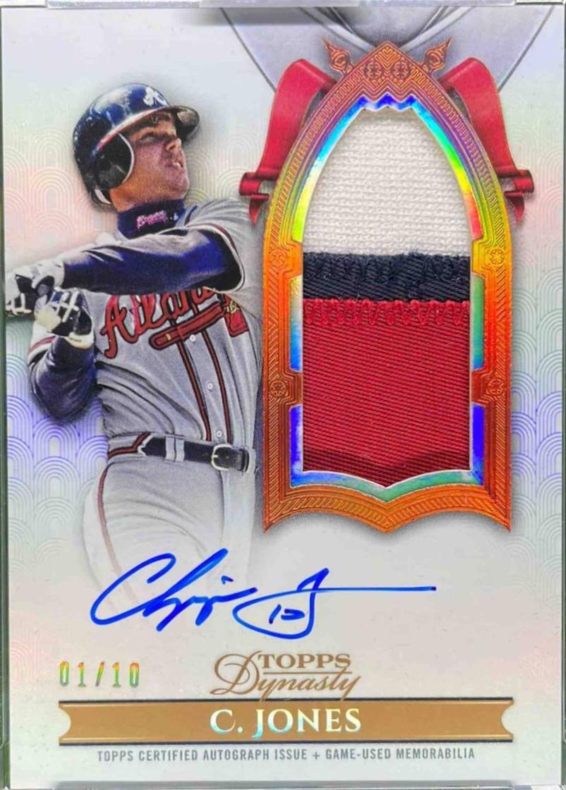 Chipper Jones [Autograph Patch Vertical] #DAPB-CJ3