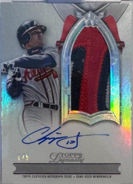 Chipper Jones [Silver Autograph Patch Vertical] #DAPB-CJ3