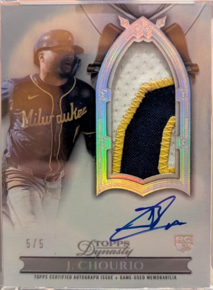 Jackson Chourio [Silver Autograph Patch Vertical] #DAPB-JCH2