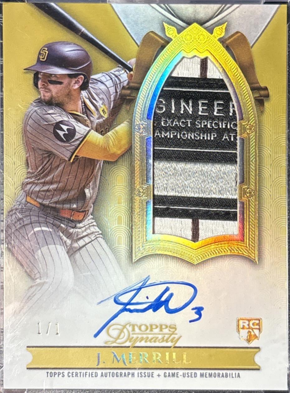 Jackson Merrill [Gold Autograph Patch Vertical] #DAPB-JM2