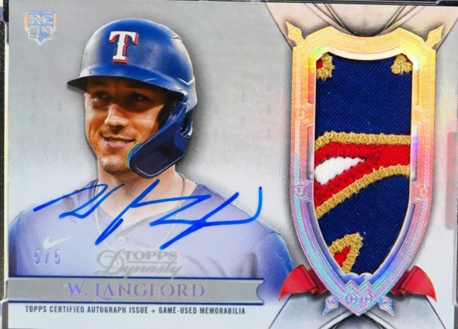 Wyatt Langford [Silver Autograph Patch] #DAP-WL1