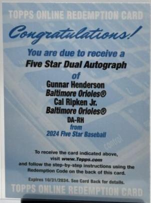 Gunnar Henderson / Cal Ripken Jr. #DA-RH
