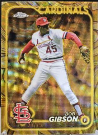 Bob Gibson [Gold Wave Refractor] #143