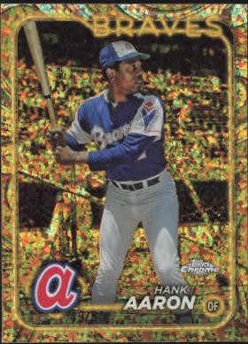 Hank Aaron [Mini-Diamond Gold Refractor] #120