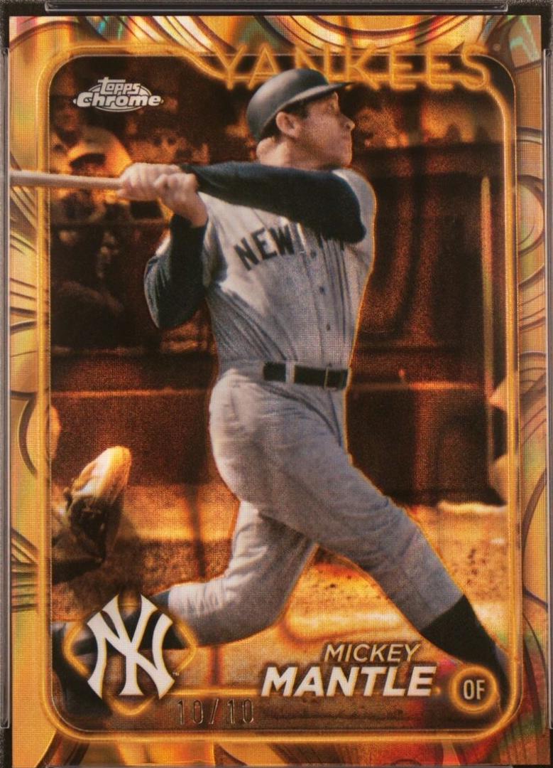 Mickey Mantle [Gold Lava Refractor] #7