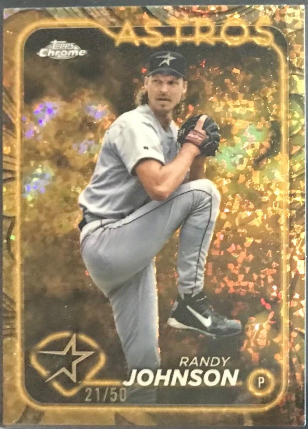 Randy Johnson [Mini-Diamond Gold Refractor] #106