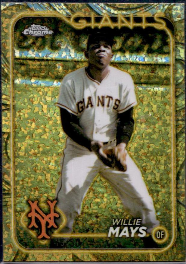 Willie Mays [Mini-Diamond Gold Refractor] #24