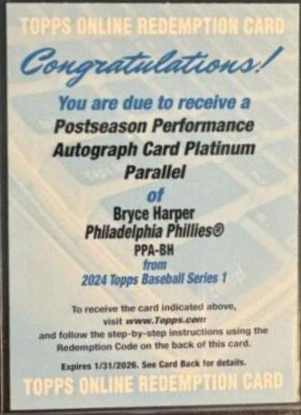 Bryce Harper [Platinum] #PPA-BH