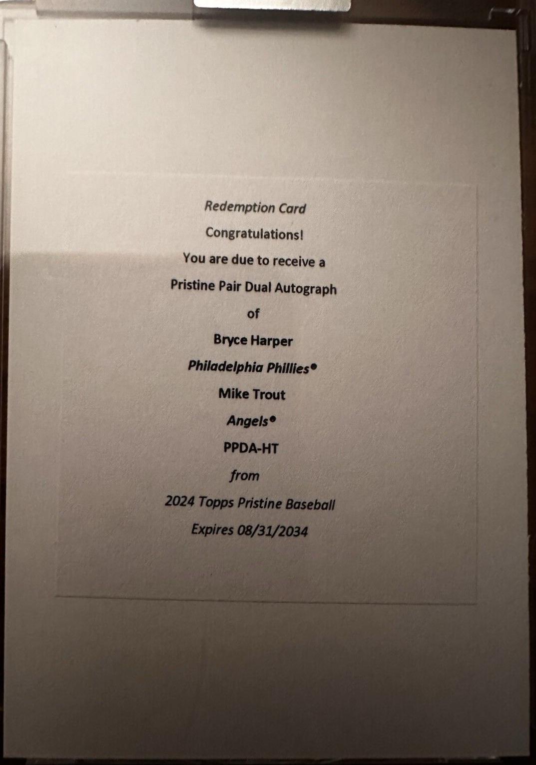 Bryce Harper / Mike Trout #PPDA-HT