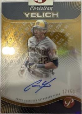Christian Yelich [Gold Refractor] #PPA-CY