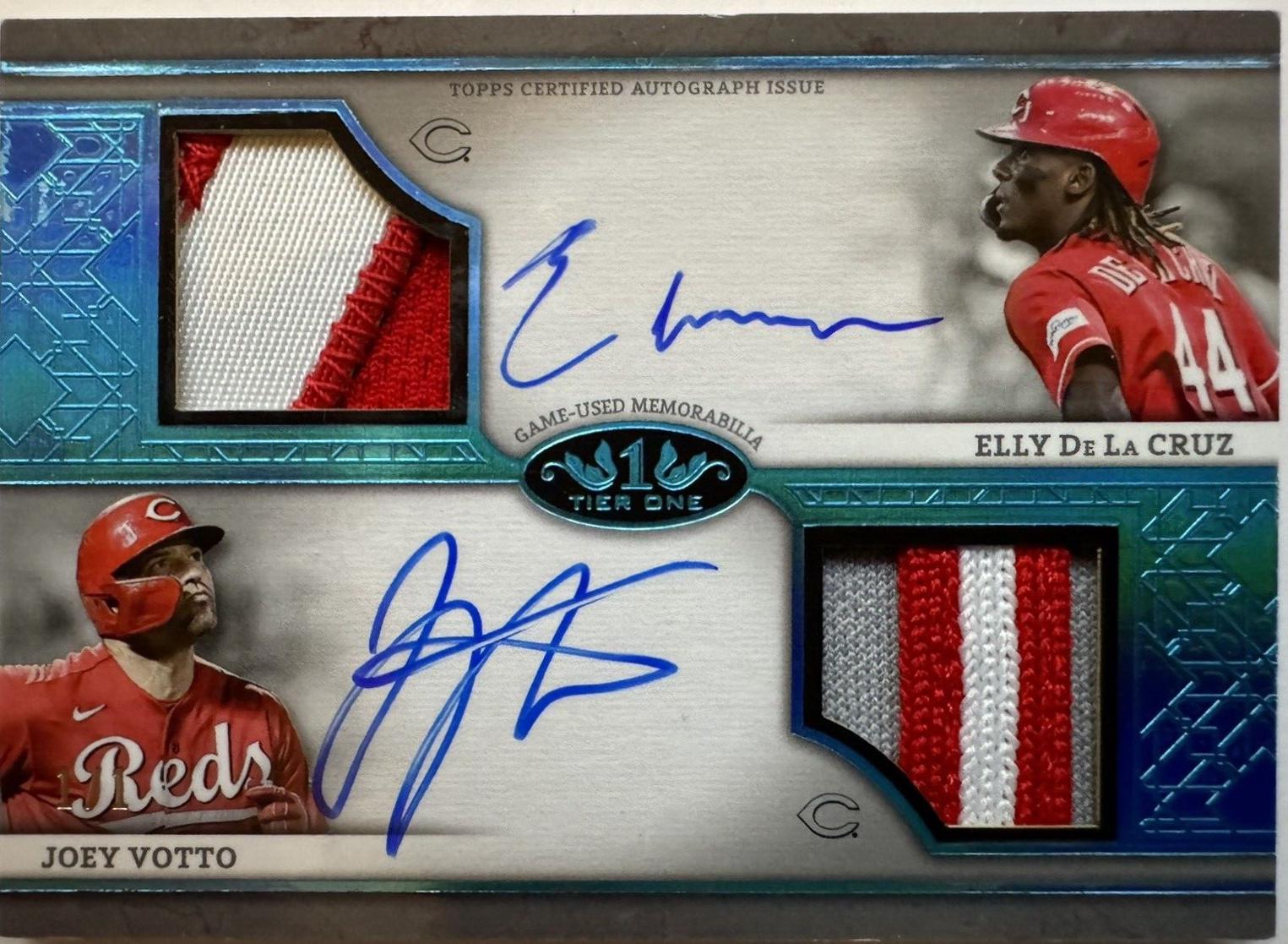 Elly De La Cruz / Joey Votto [Holo Platinum Blue Foil] #ADRB-DV