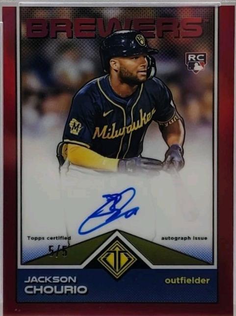 Jackson Chourio [Red Refractor] #TCBA-JCH