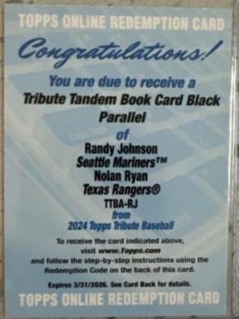 Randy Johnson [Black] #TA-RJ