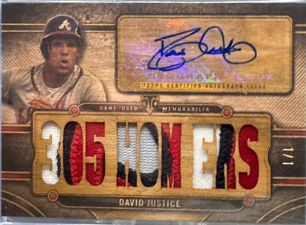 David Justice [Black Printing Plate] #TTAR-DJU3