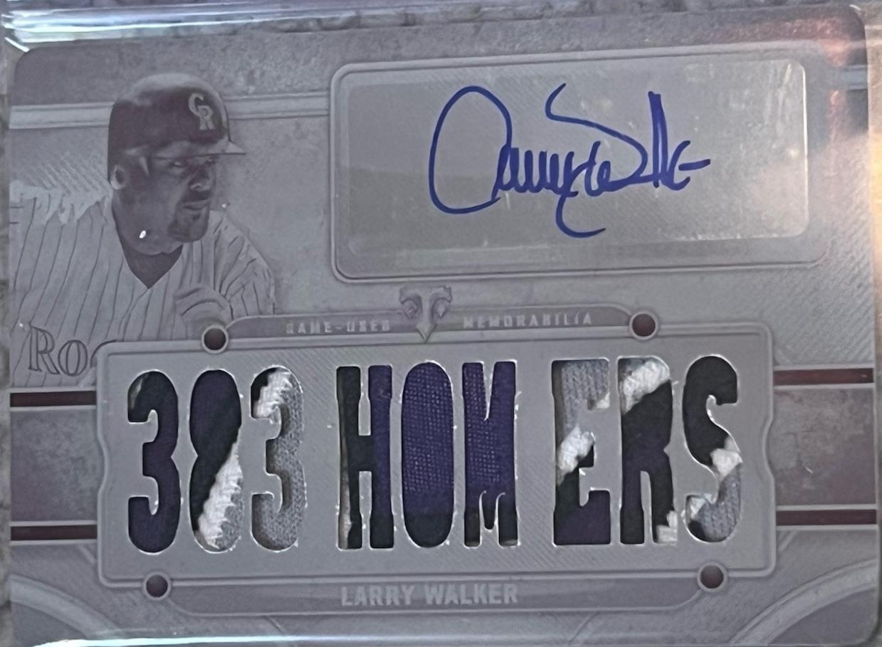 Larry Walker [Black Printing Plate] #TTAR-LW3