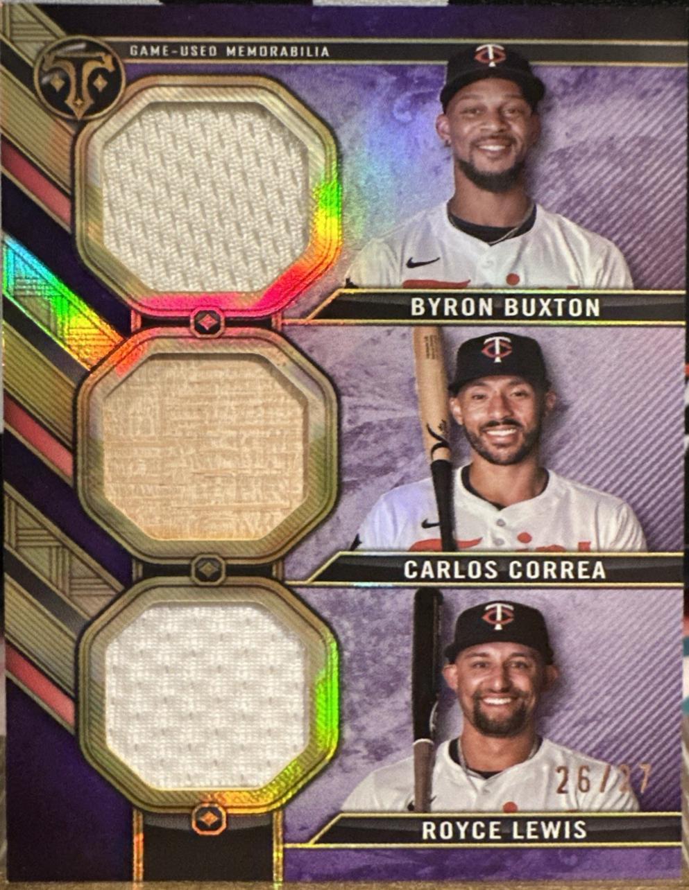 Carlos Correa / Royce Lewis / Byron Buxton [Amethyst] #RCC-BCL