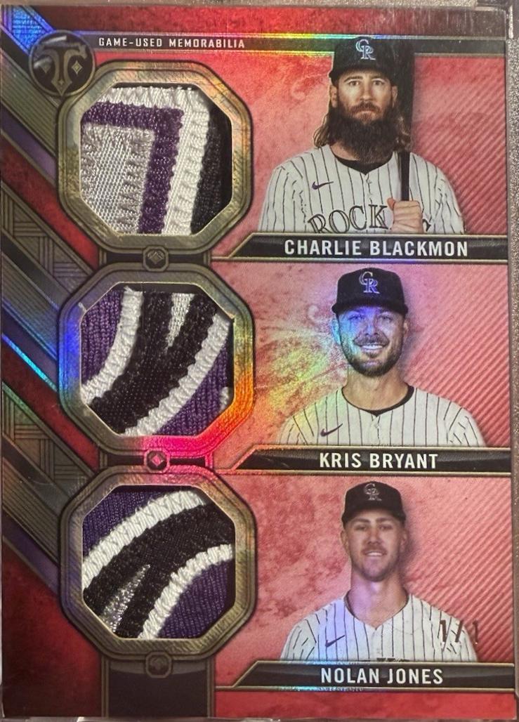 Charlie Blackmon / Kris Bryant / Nolan Jones [Ruby] #RCC-BBJ