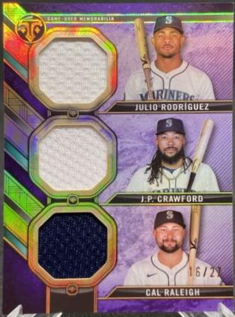 J.P. Crawford / Julio Rodriguez / Cal Raleigh #RCC-RCR
