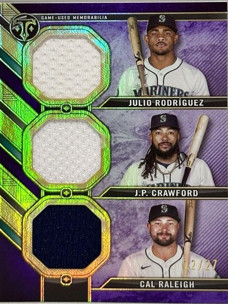J.P. Crawford / Julio Rodriguez / Cal Raleigh [Amethyst] #RCC-RCR