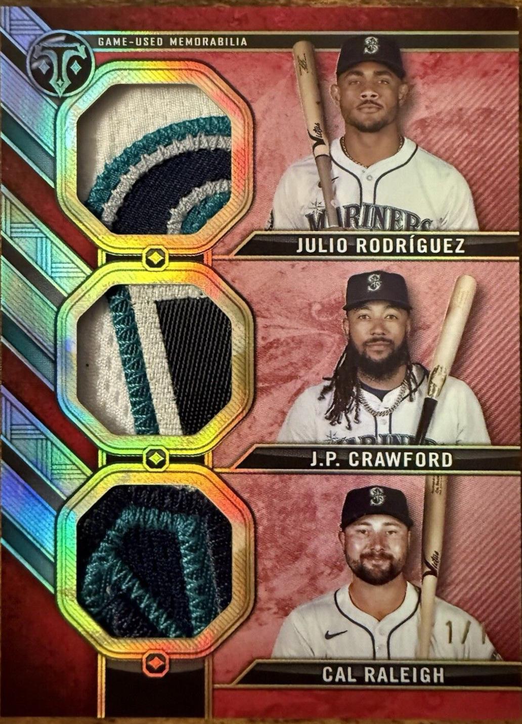 J.P. Crawford / Julio Rodriguez / Cal Raleigh [Ruby] #RCC-RCR