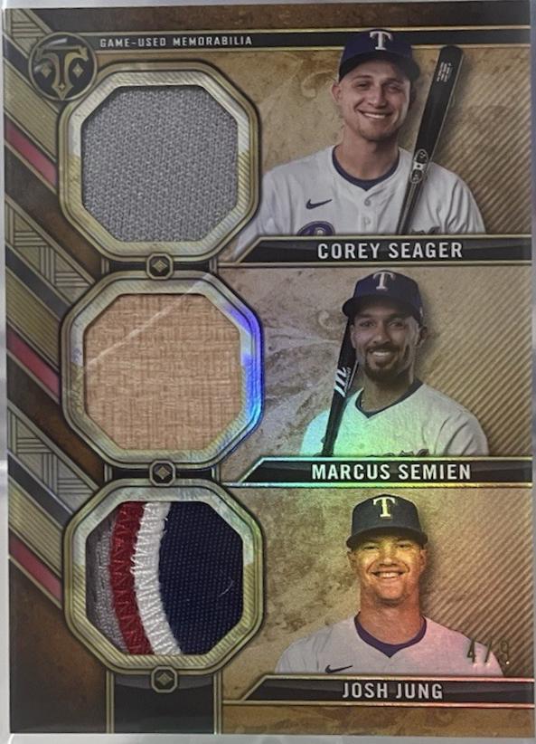 Josh Jung / Corey Seager / Marcus Semien [Gold] #RCC-SSJ