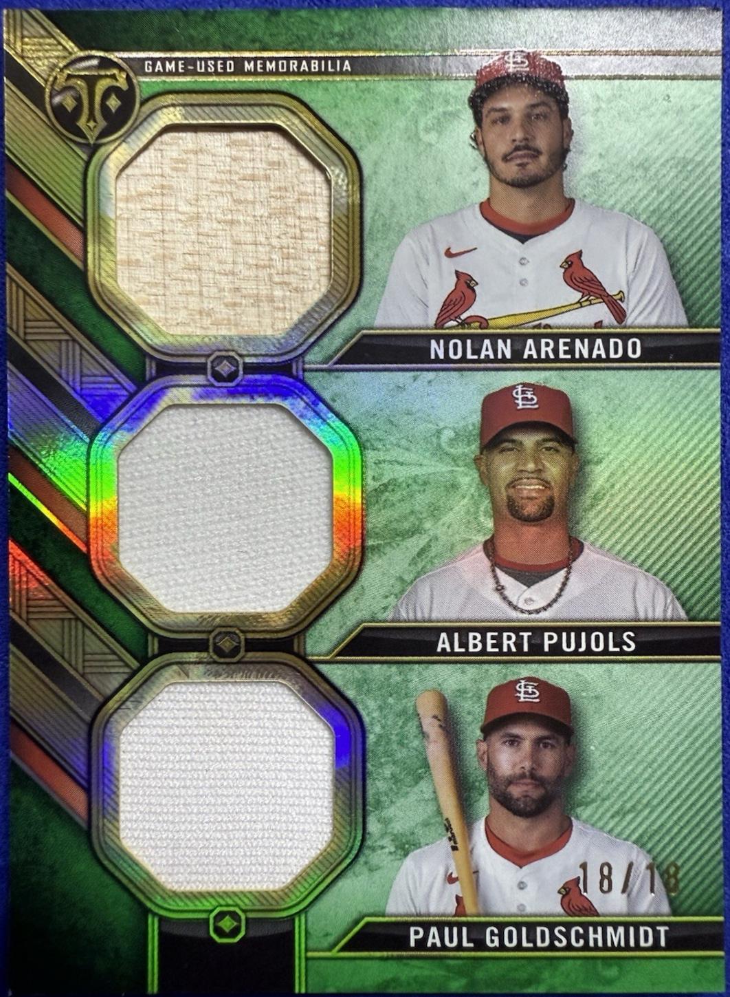 Nolan Arenado / Paul Goldschmidt / Albert Pujols [Emerald] #RCC-APG