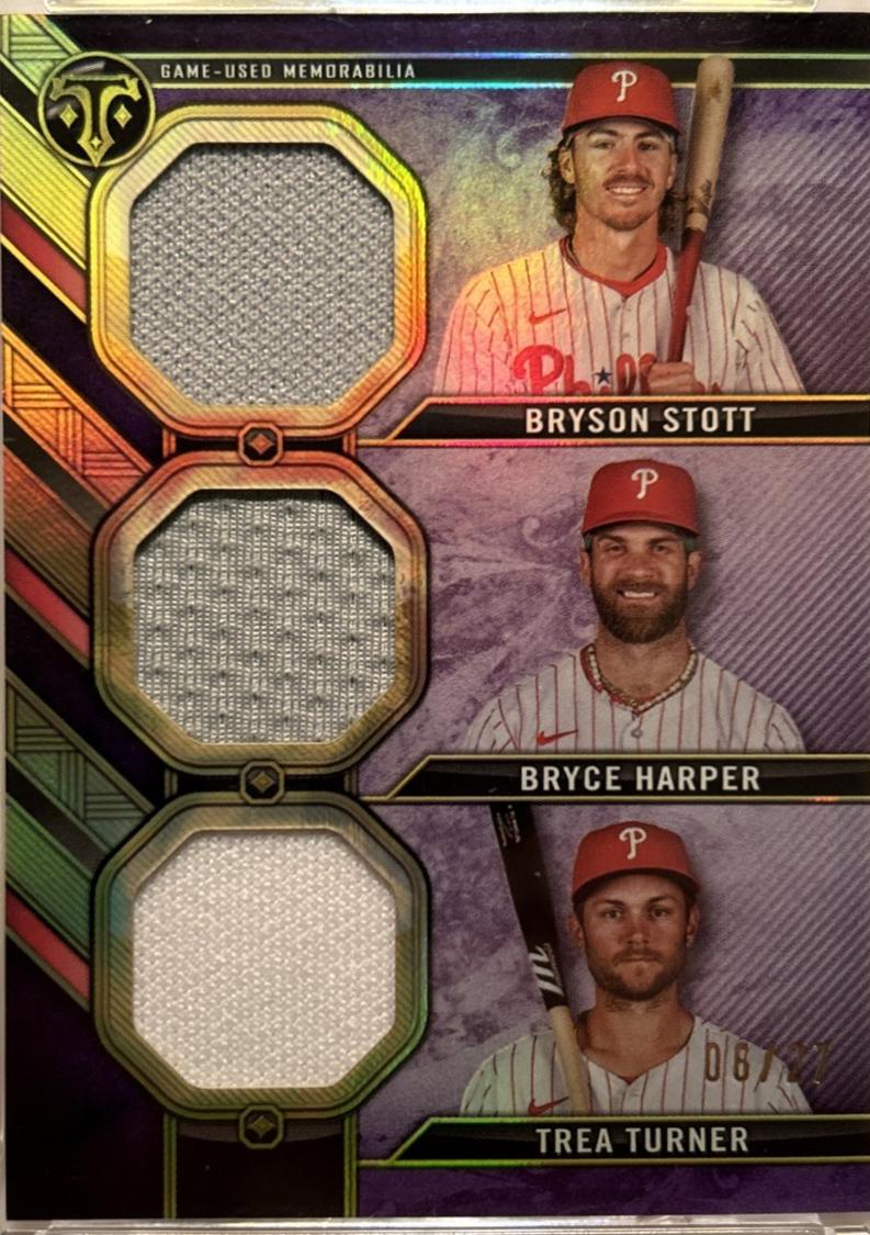 Trea Turner / Bryce Harper / Bryson Stott [Amethyst] #RCC-SHT