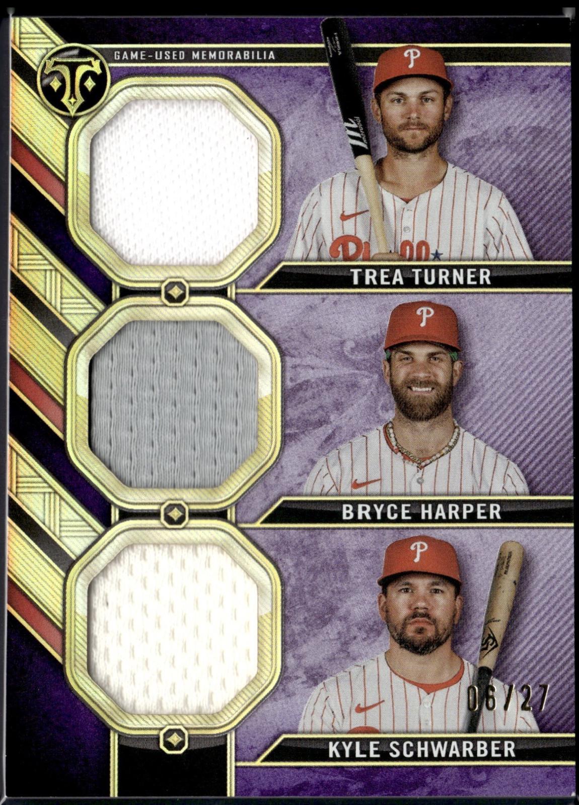 Trea Turner / Bryce Harper / Kyle Schwarber [Amethyst] #RCC-THS