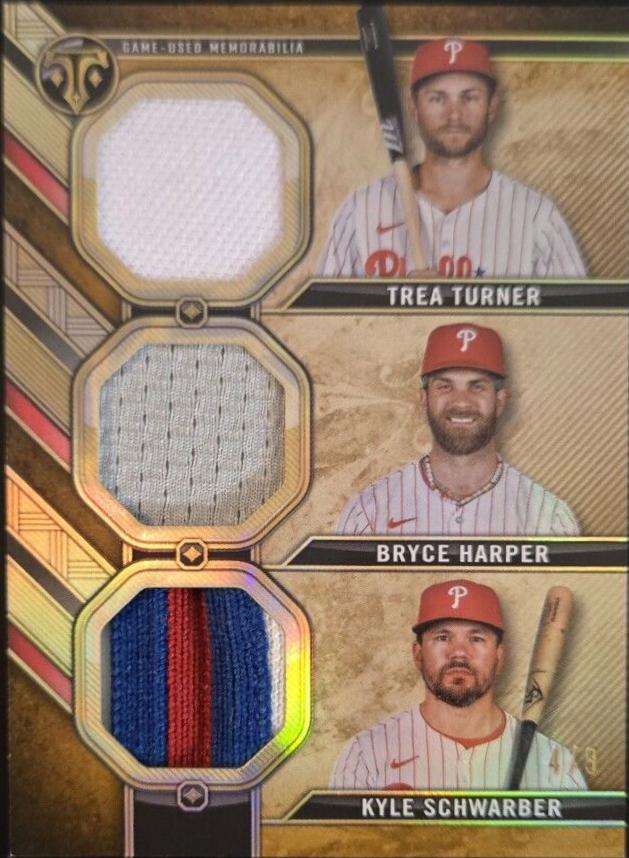 Trea Turner / Bryce Harper / Kyle Schwarber [Gold] #RCC-THS