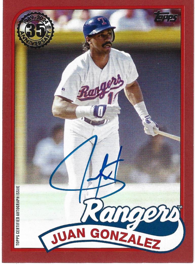 Juan Gonzalez [Red] #89AU-JG