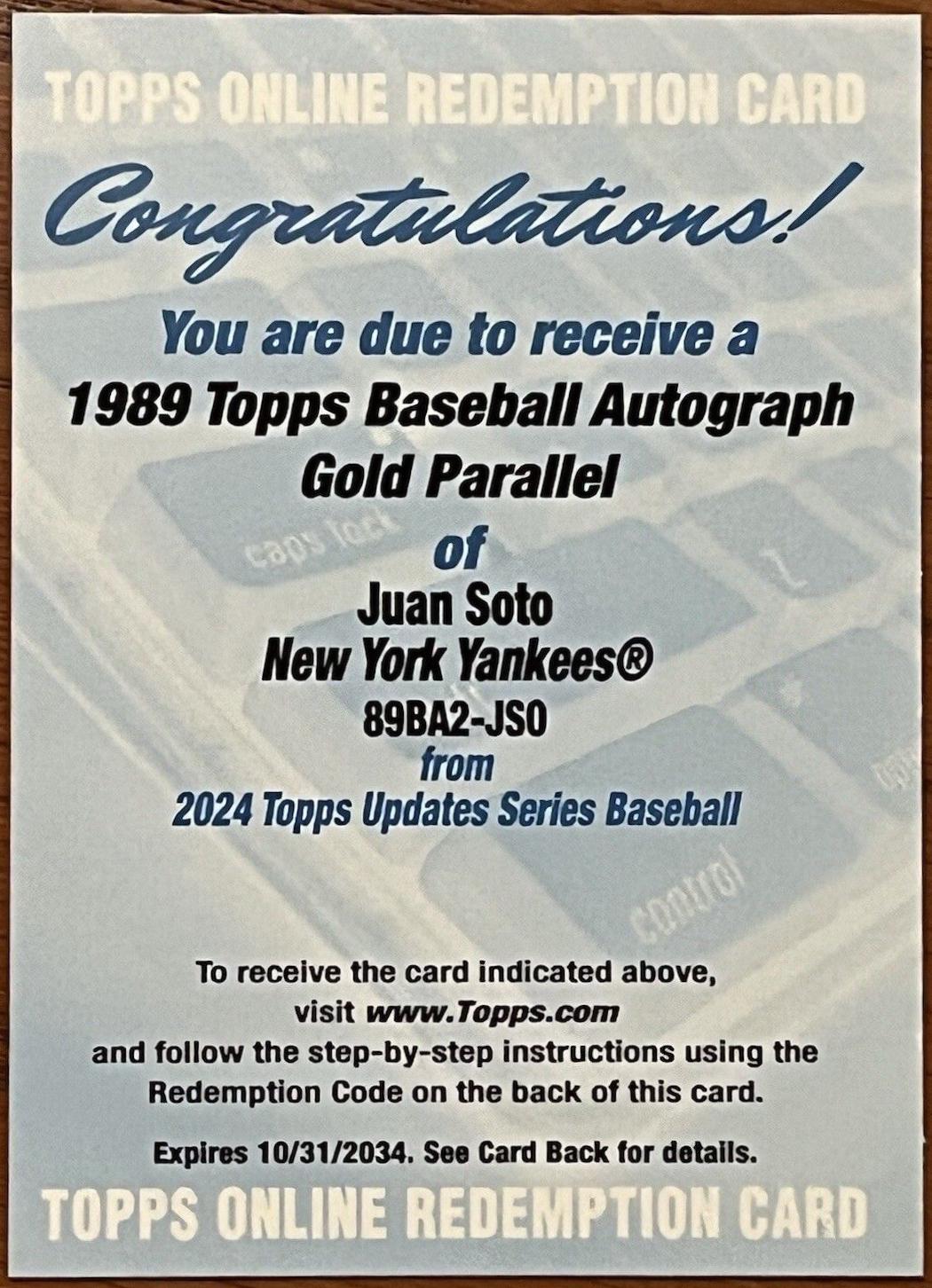 Juan Soto [Gold] #89BA2-JSO