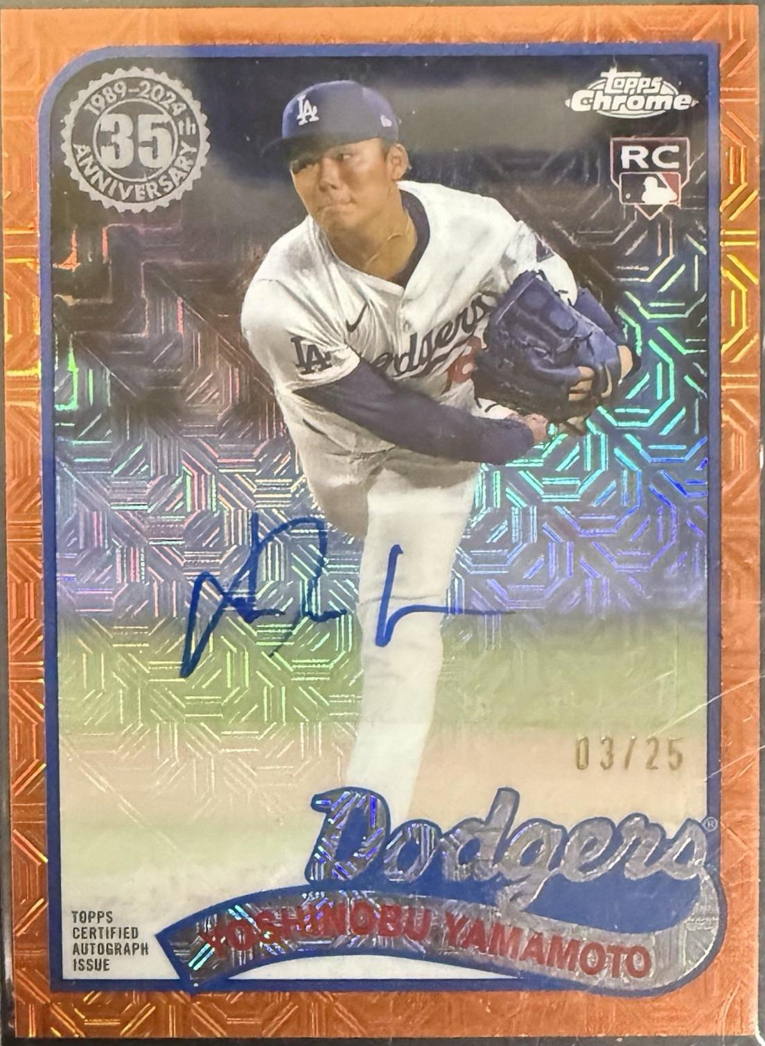 Yoshinobu Yamamoto [Orange Autograph] #T89CU-YY