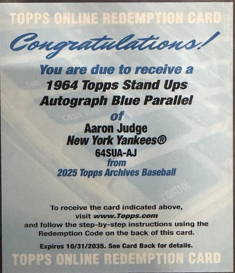 Aaron Judge [Blue] #64SUA-AJ