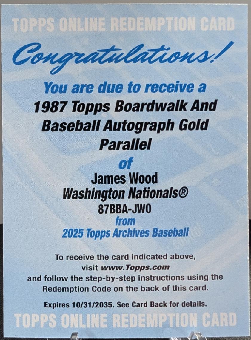 James Wood [Gold] #87BBA-JWO
