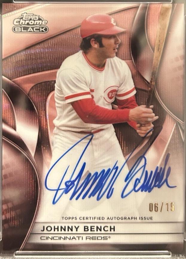 Johnny Bench [Rose Gold Wave Refractor] #CBA-JB