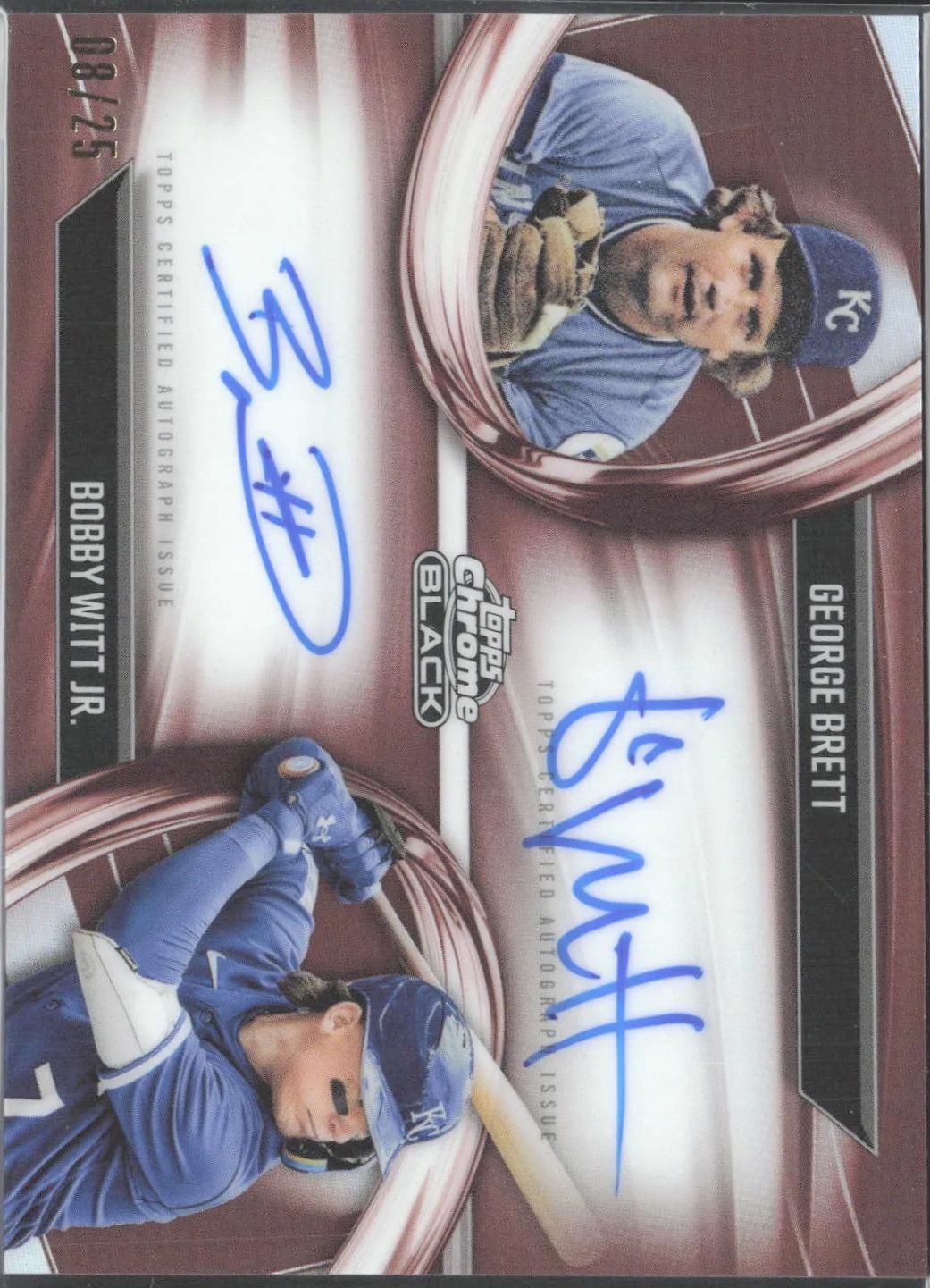 George Brett / Bobby Witt Jr. [Orange Trim Refractor] #PDPA-BW