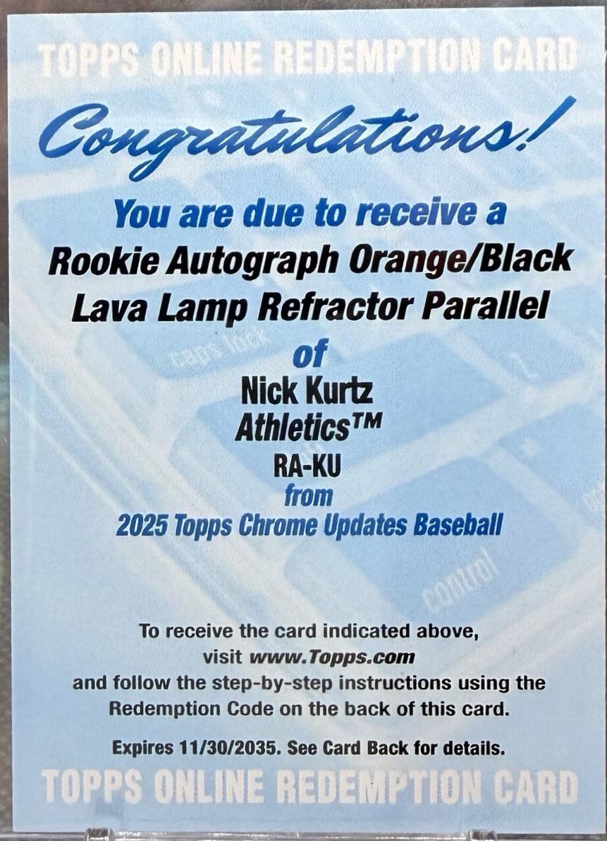 Nick Kurtz [Orange Black] #RA-KU