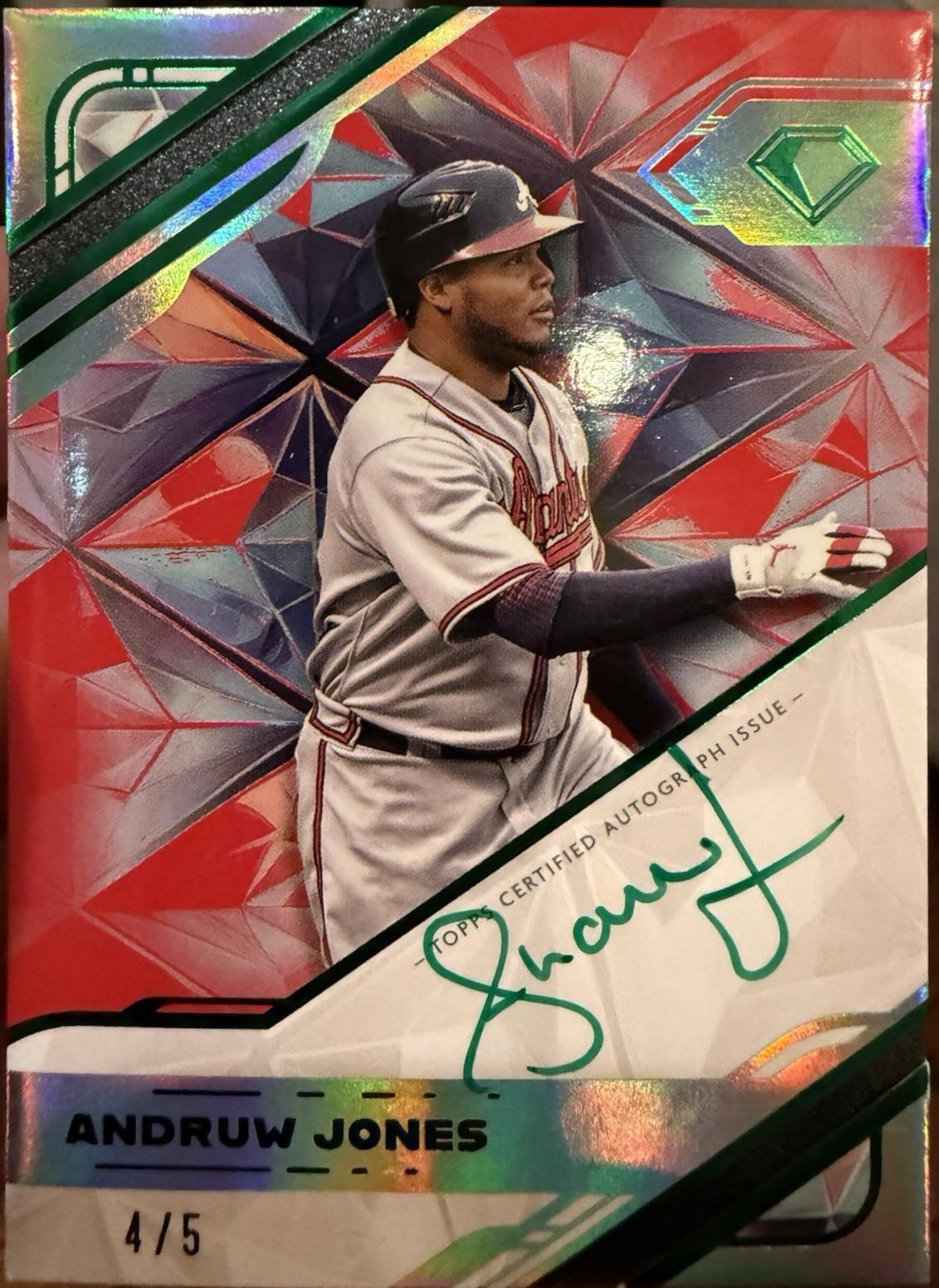 Andruw Jones [Green Ink Red] #WPA-AJO