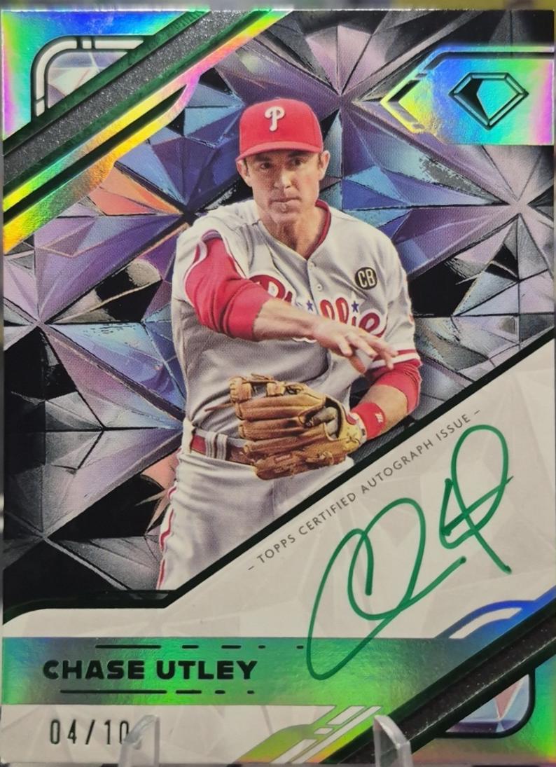 Chase Utley [Green Ink Black] #WPA-CU