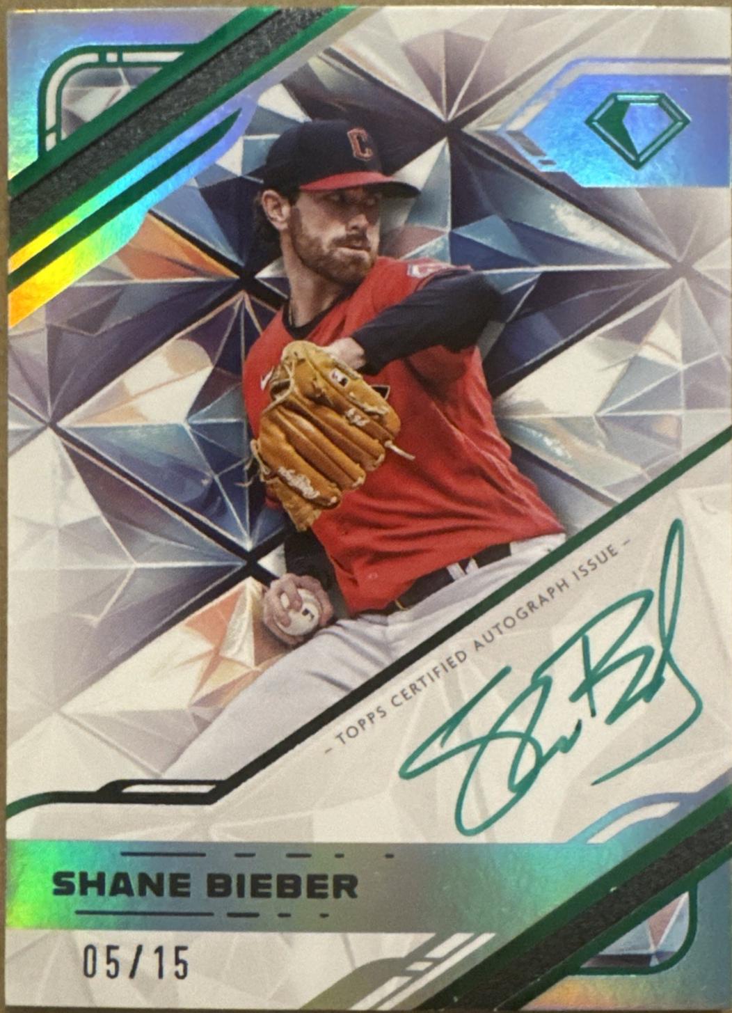 Shane Bieber [Green Ink] #WPA-SB