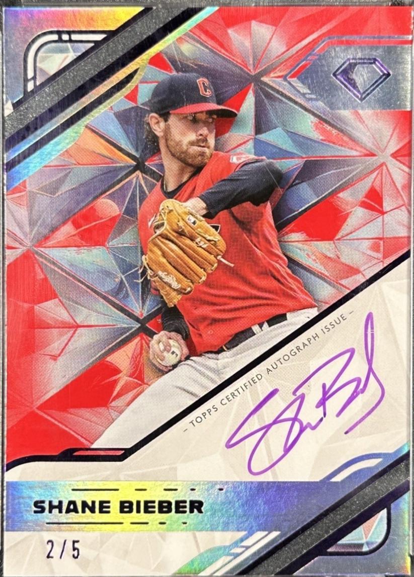 Shane Bieber [Purple Ink Red] #WPA-SB