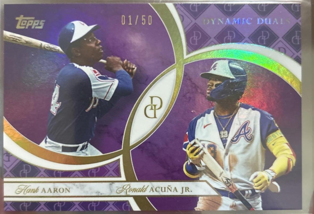 Hank Aaron/Ronald Acuna Jr [Purple] #17