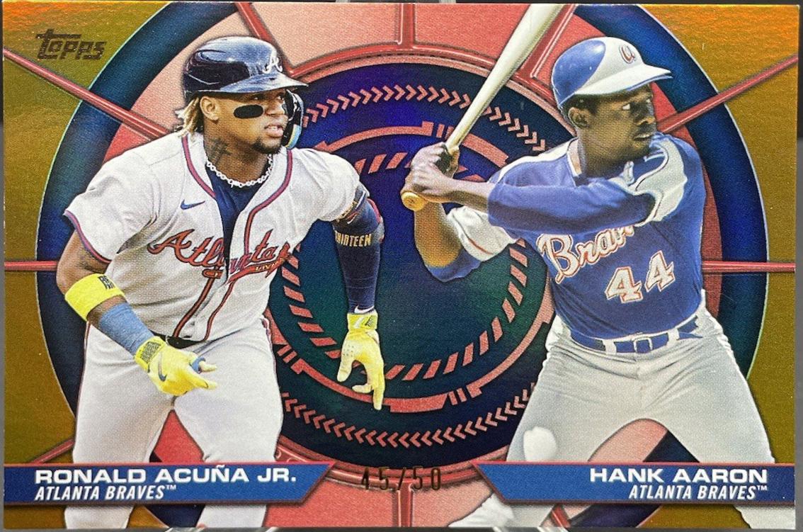 Hank Aaron / Ronald Acuna Jr. [Gold Foil] #DD-16
