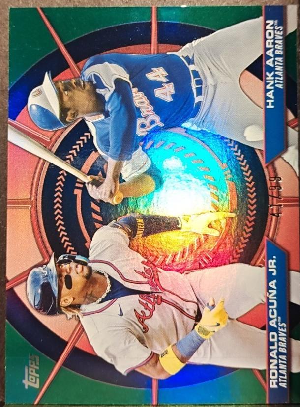 Hank Aaron / Ronald Acuna Jr. [Green Foil] #DD-16