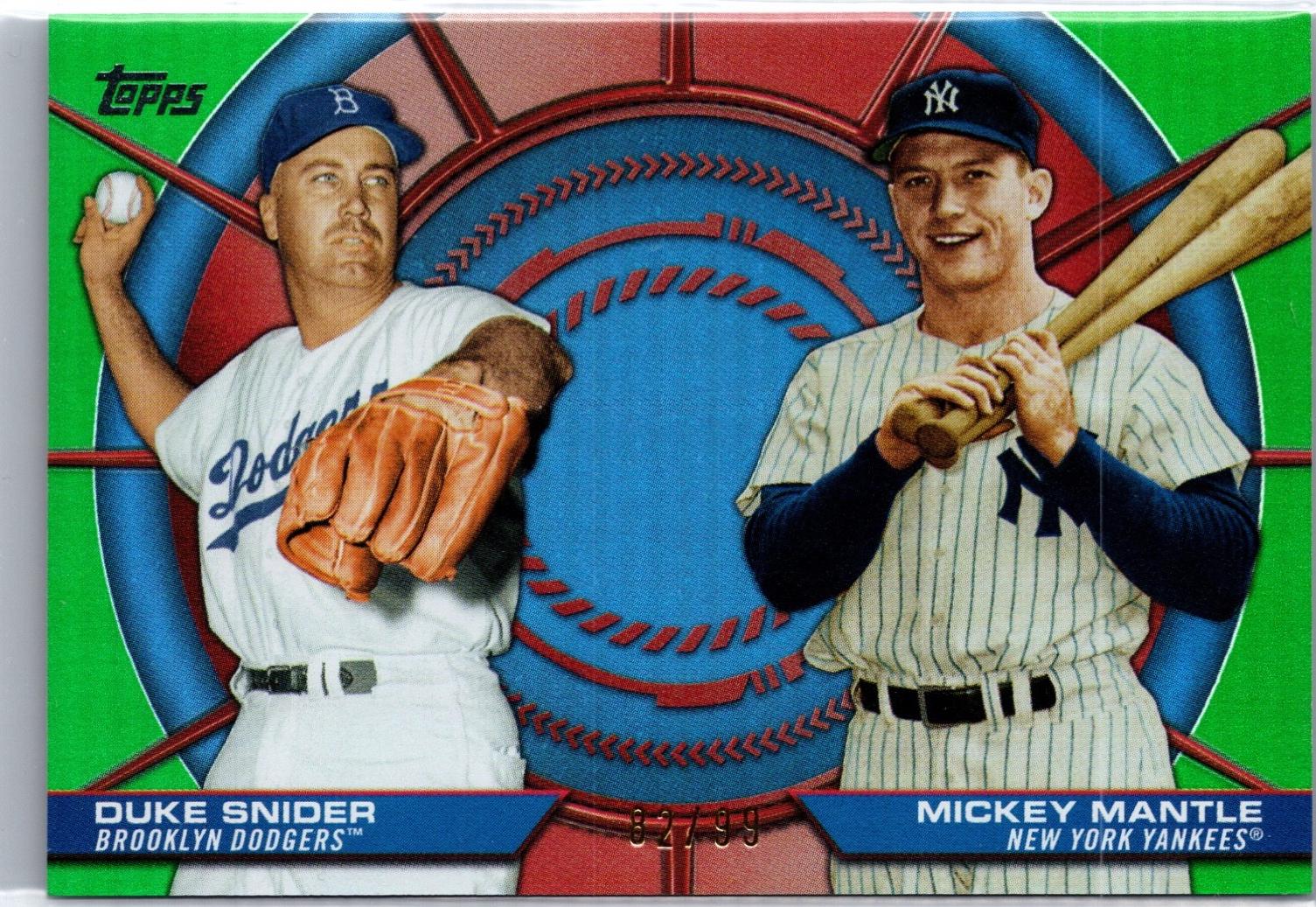 Mickey Mantle / Duke Snider [Green Foil] #DD-13
